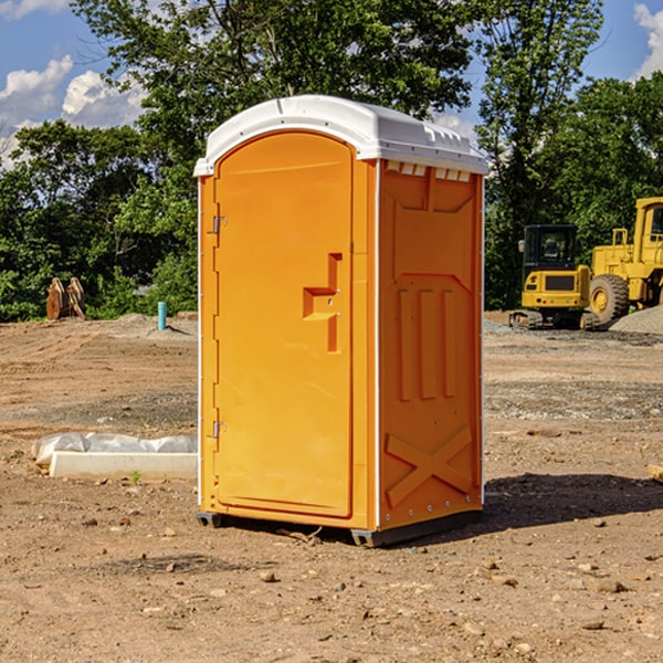 how often are the portable toilets cleaned and serviced during a rental period in Harsens Island Michigan